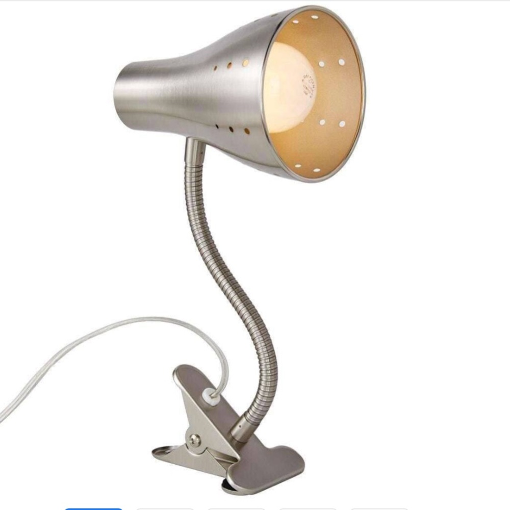 Hampton Bay Sayin Crome Clip Lamp Color Silver